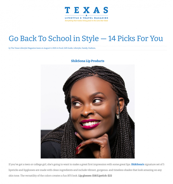 TexasLifestyleMag.com Features ShikSona Beauty