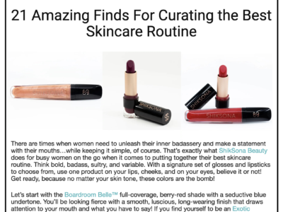 ShikSona Curated in DailyMom.com Skincare Routine