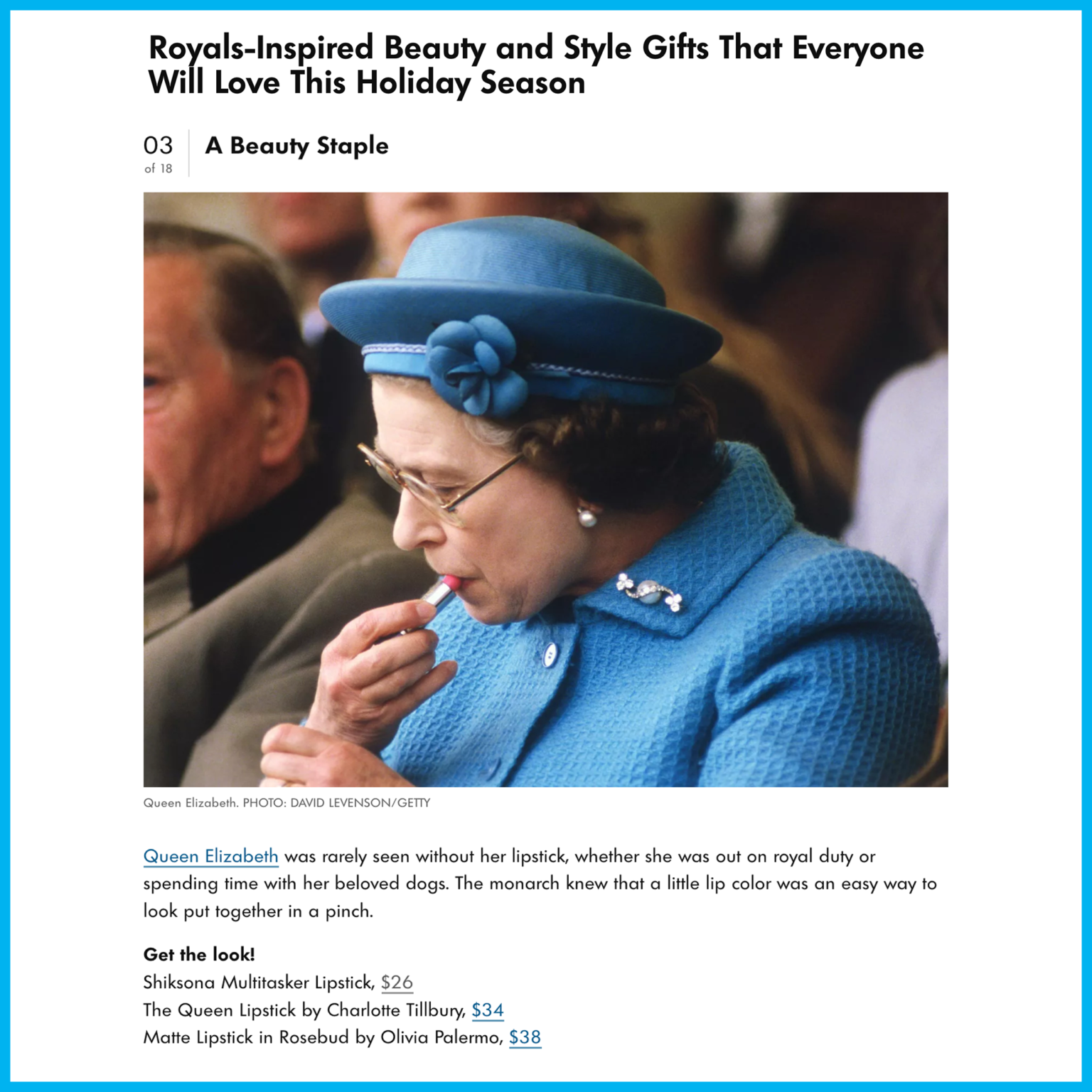 People RoyalsInspired Beauty and Style Gifts That Everyone Will Love